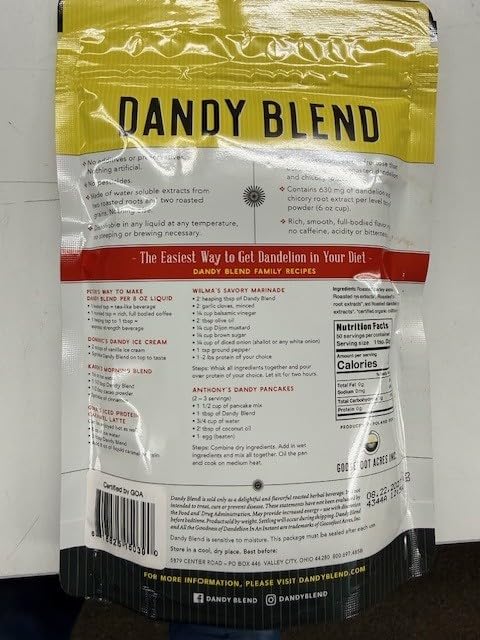 Dandy Blend steaming cup ready to warm your morning routine.