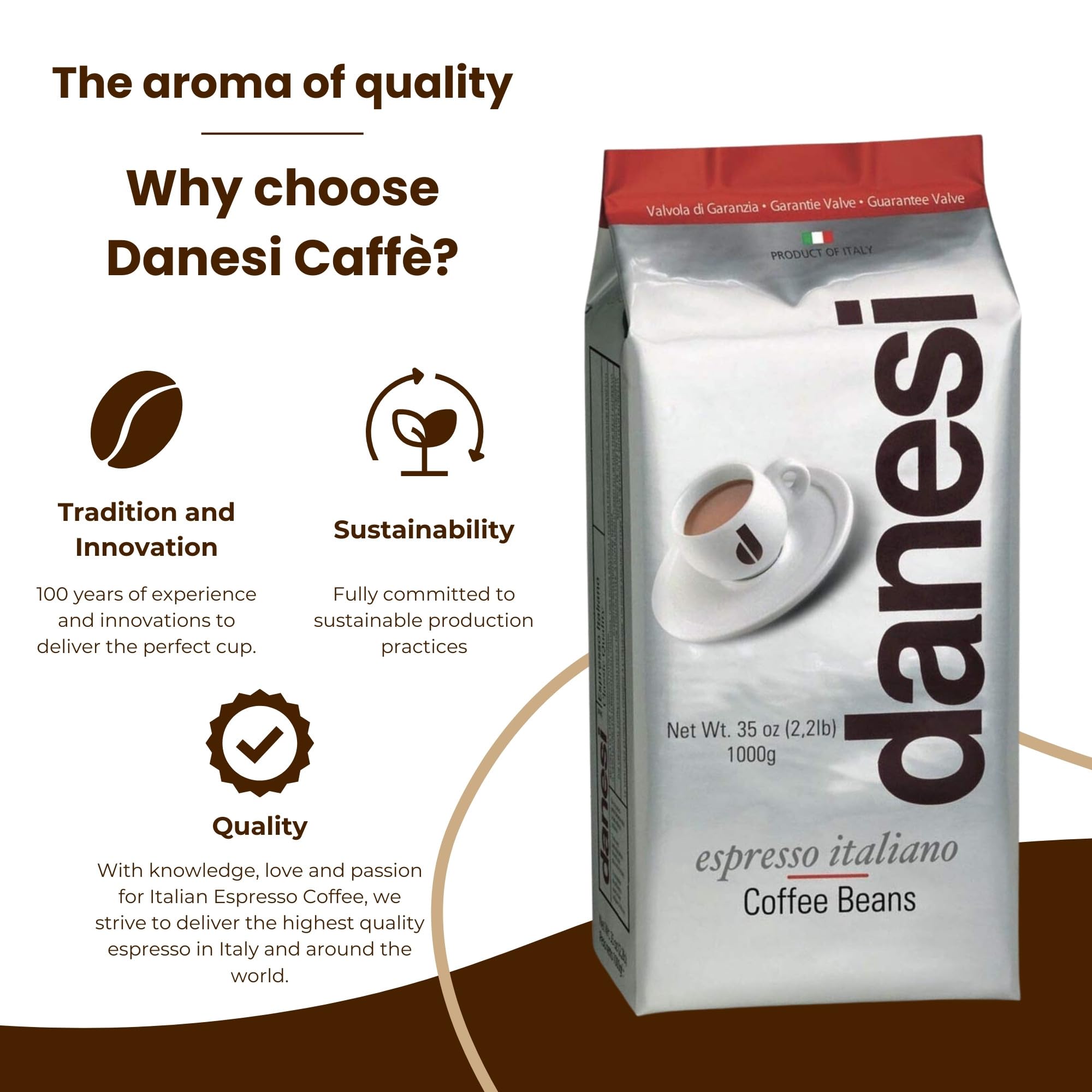 Danesi Caffè Classic French press preparation showing robust flavor.