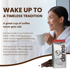 Danesi Caffè Classic medium-roast brew with balanced body and bright finish.