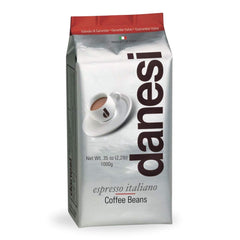 Danesi Caffè Classic whole beans in a jar, ideal for fresh espresso at home.