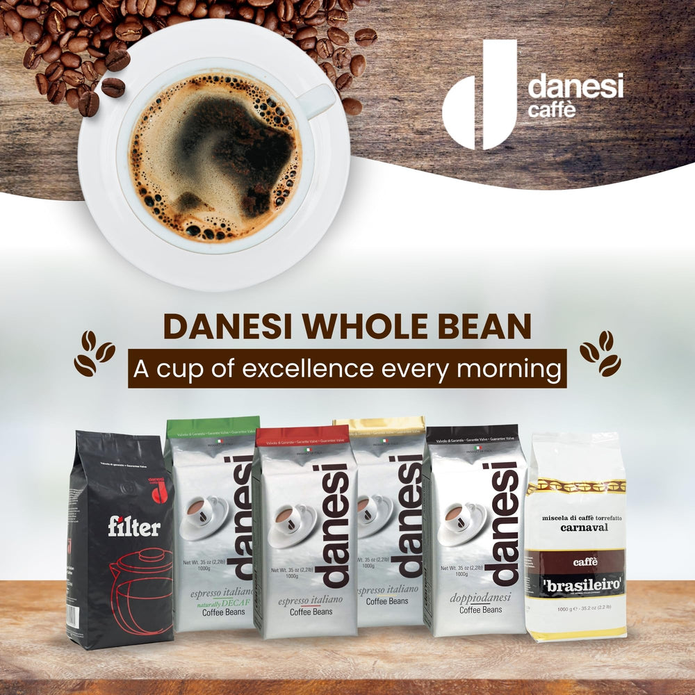 Danesi Caffè Gold brew setup for espresso and French press.