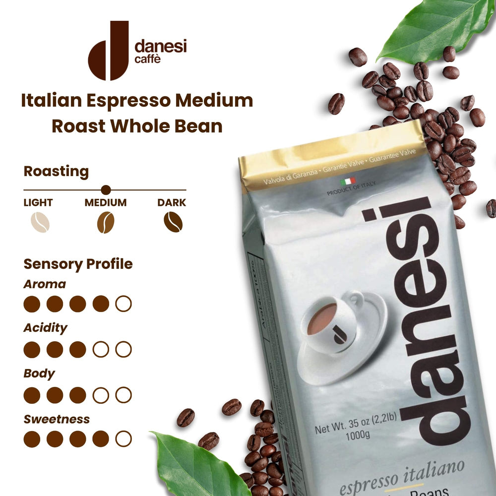Danesi Caffè Gold packaging showcasing authentic Italian heritage.