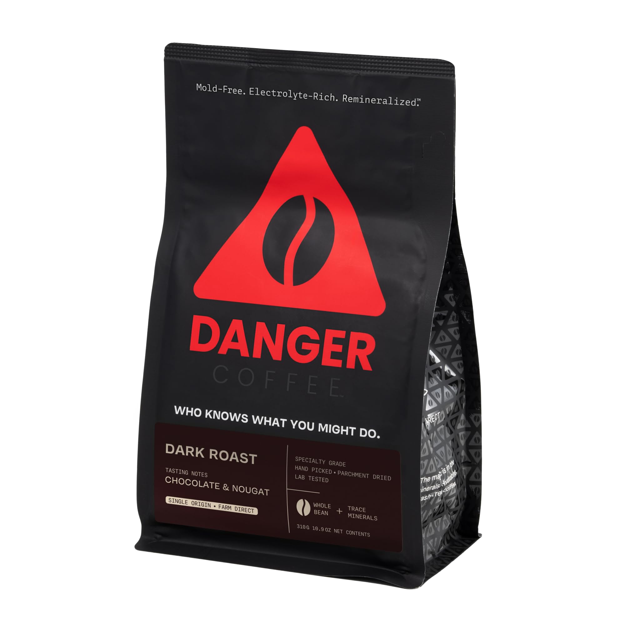 Danger Coffee image: Dave Asprey origin, highlighting premium sourcing.