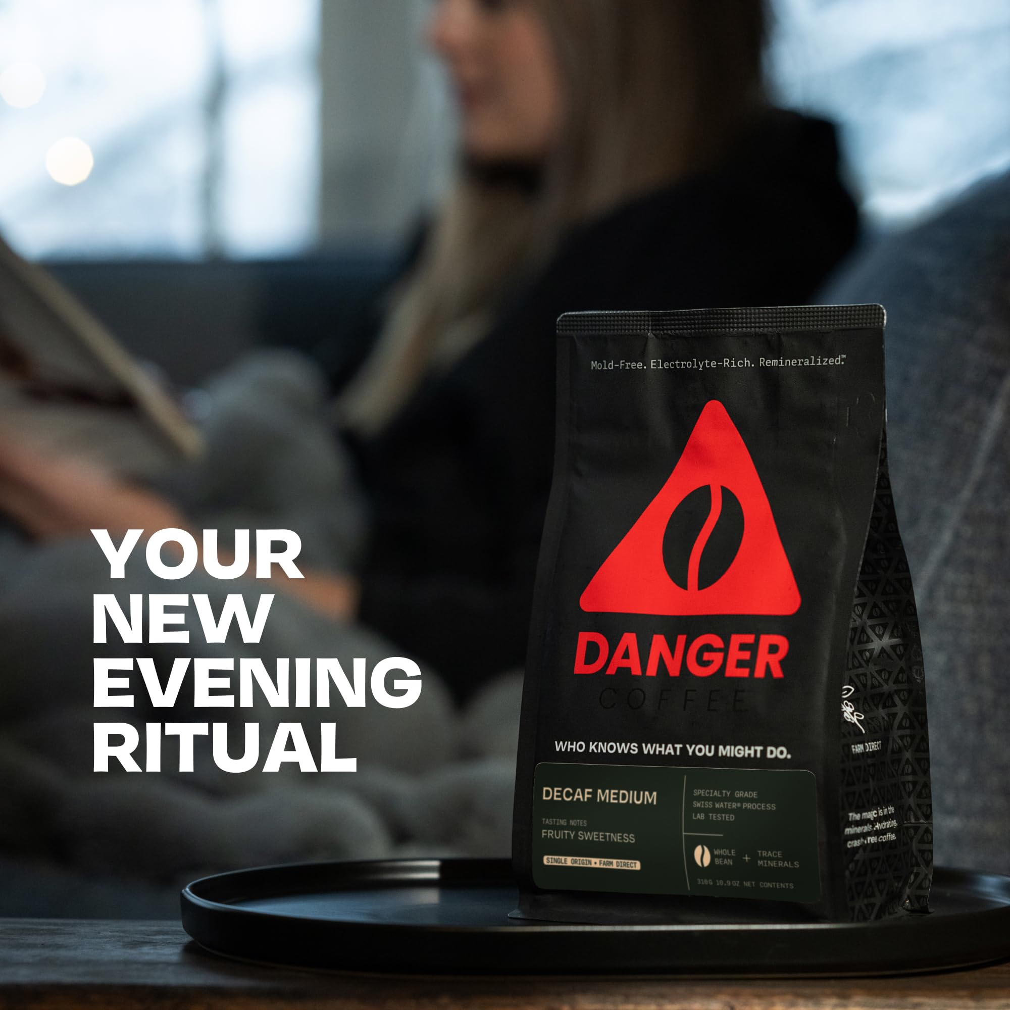 Danger Coffee medium roast fruity notes in cup suggest bright, approachable flavor