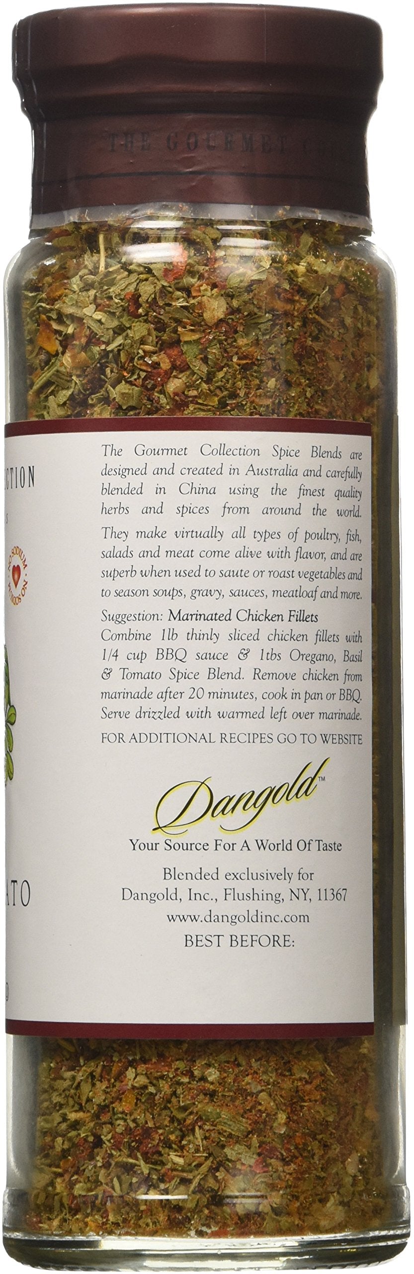 Dangold Gourmet Collection spice blend close-up highlights colorful herbs and texture for versatile cooking.