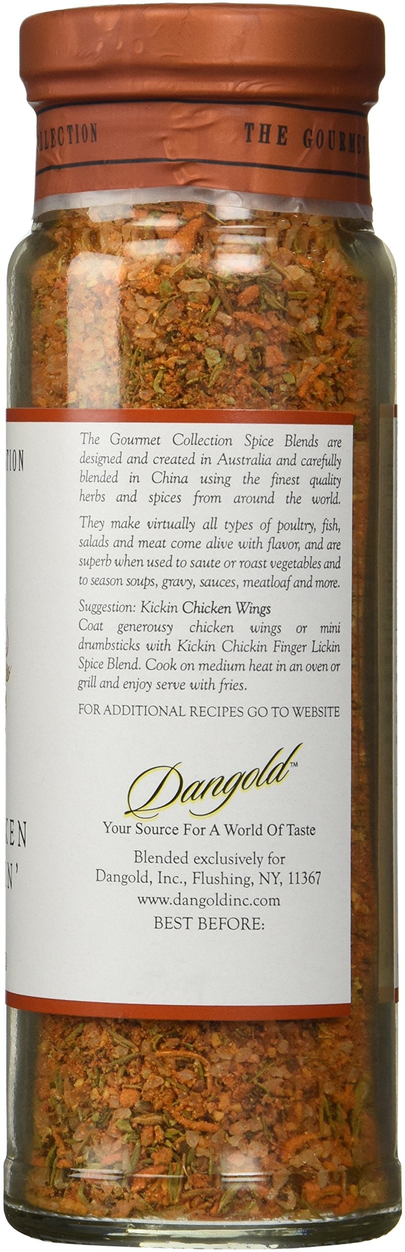 Dangold seasoning dusting over roast chicken for flavorful bites