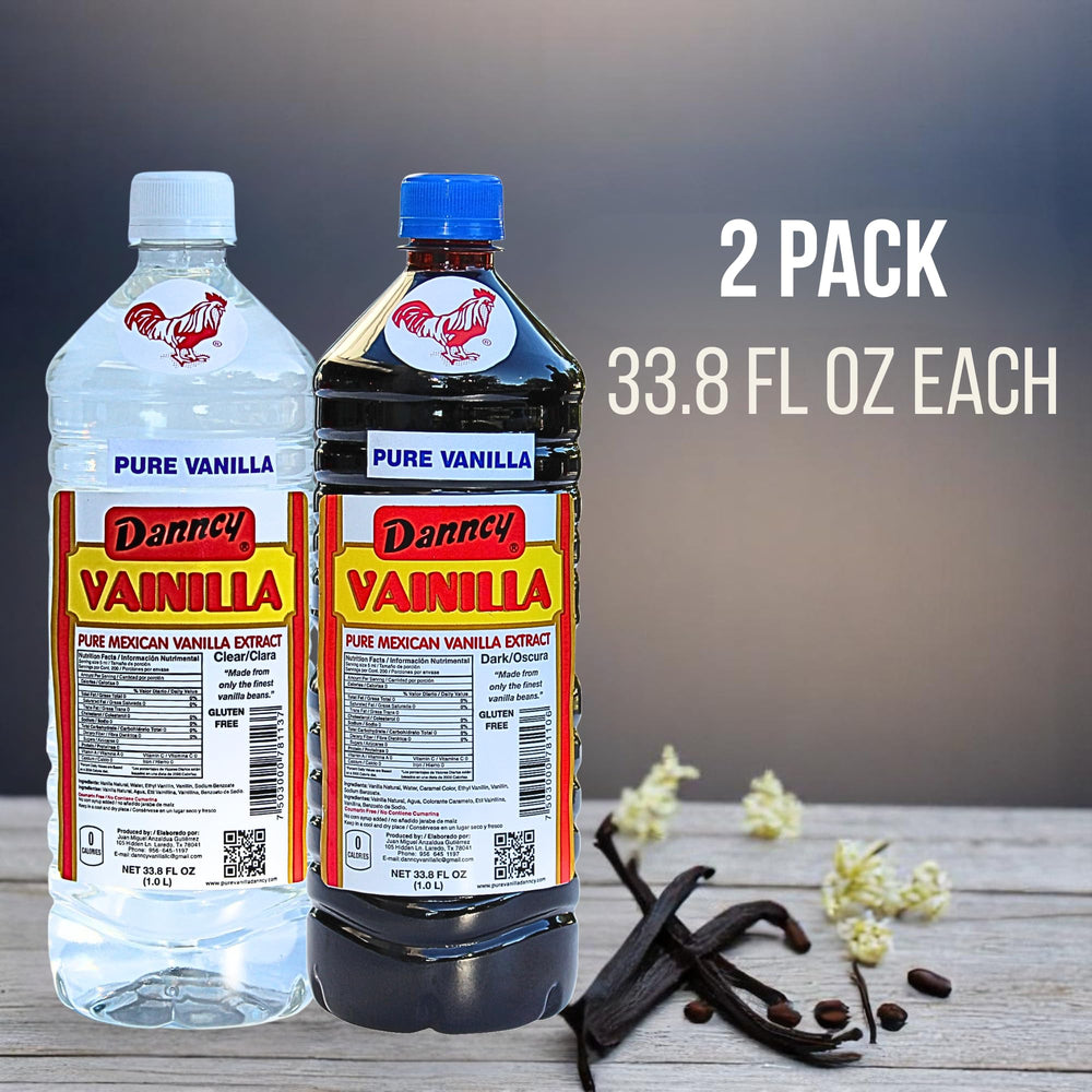 Danncy Vanilla Clear 33oz bottle preserves color while adding aroma to cakes