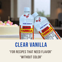 Danncy Vanilla Clear label closeup highlights premium quality and consistent flavor for everyday cooking.