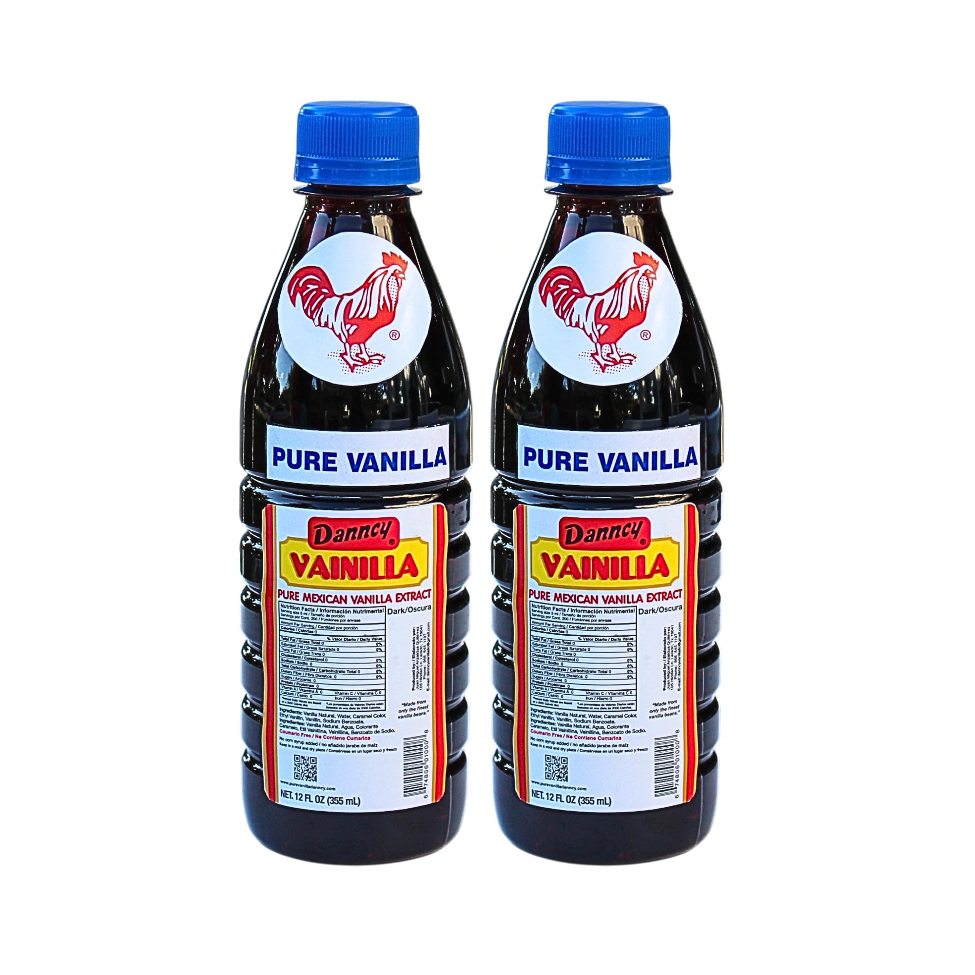 Danncy Vanilla Dark bottle front, showcasing warm vanilla flavor for desserts and beverages.