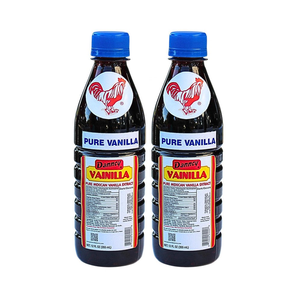 Danncy Vanilla Dark bottle front, showcasing warm vanilla flavor for desserts and beverages.