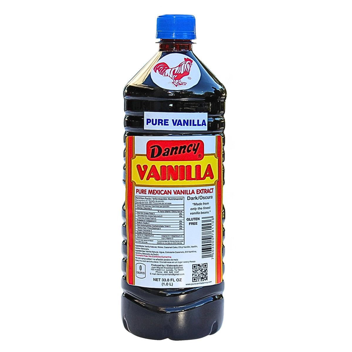 Danncy Vanilla Dark bottle showcasing authentic Mexican vanilla flavor for baking
