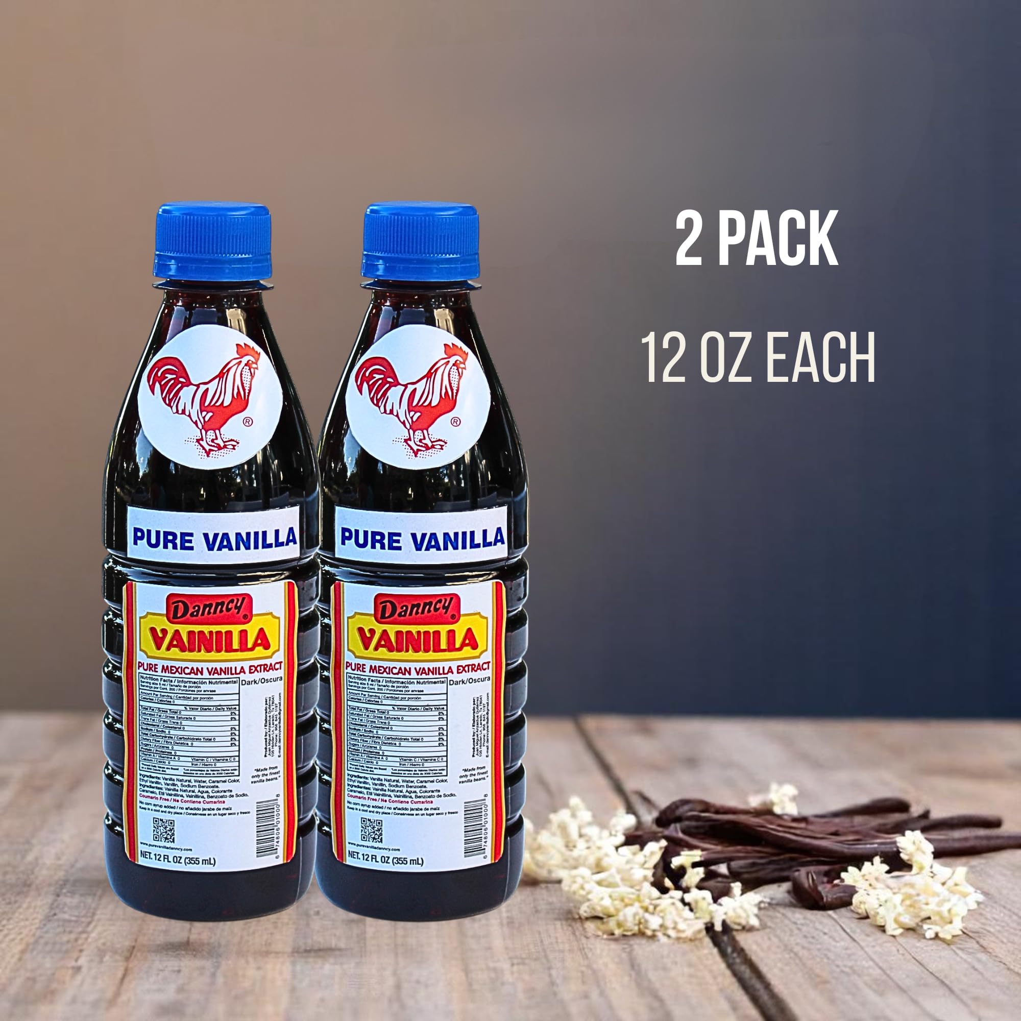 Pouring Danncy Vanilla Dark reveals rich color ideal for cakes and coffee.