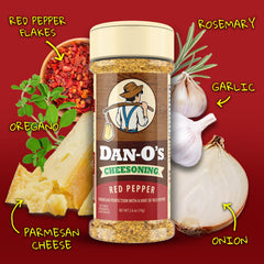Dan-O's Red Pepper Cheesoning on popcorn delivers savory cheesy bite
