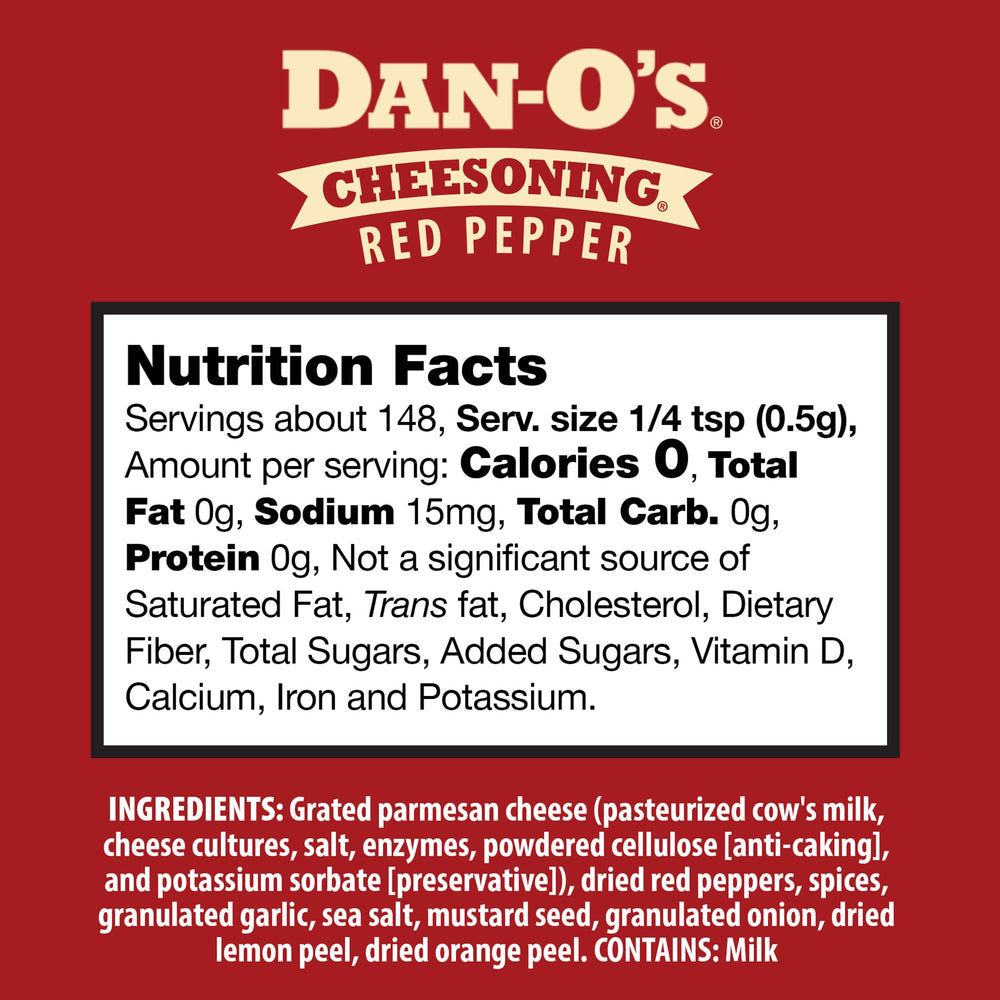 Dan-O's Cheesoning bottle with parmesan and Italian herbs.