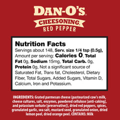 Dan-O's Cheesoning bottle with parmesan and Italian herbs.