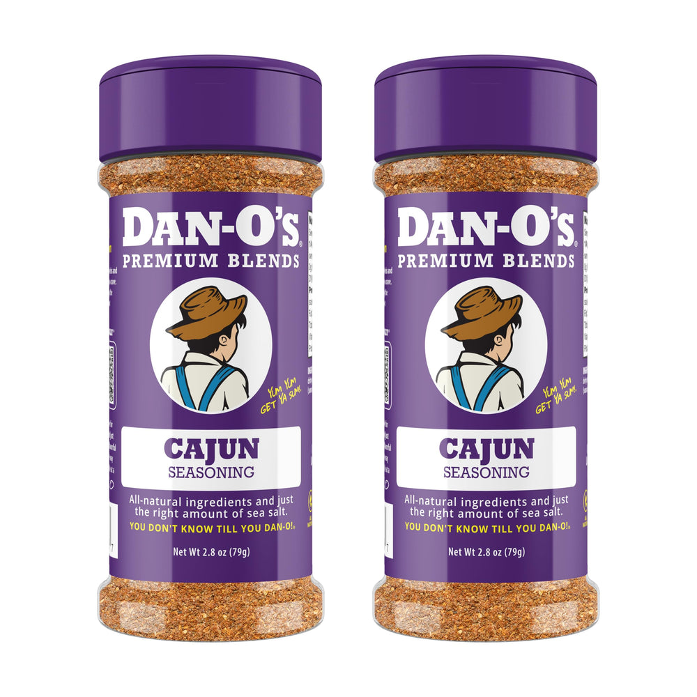 Dan-O's Cajun Seasoning bottle adds bold flavor for grilling and boiling