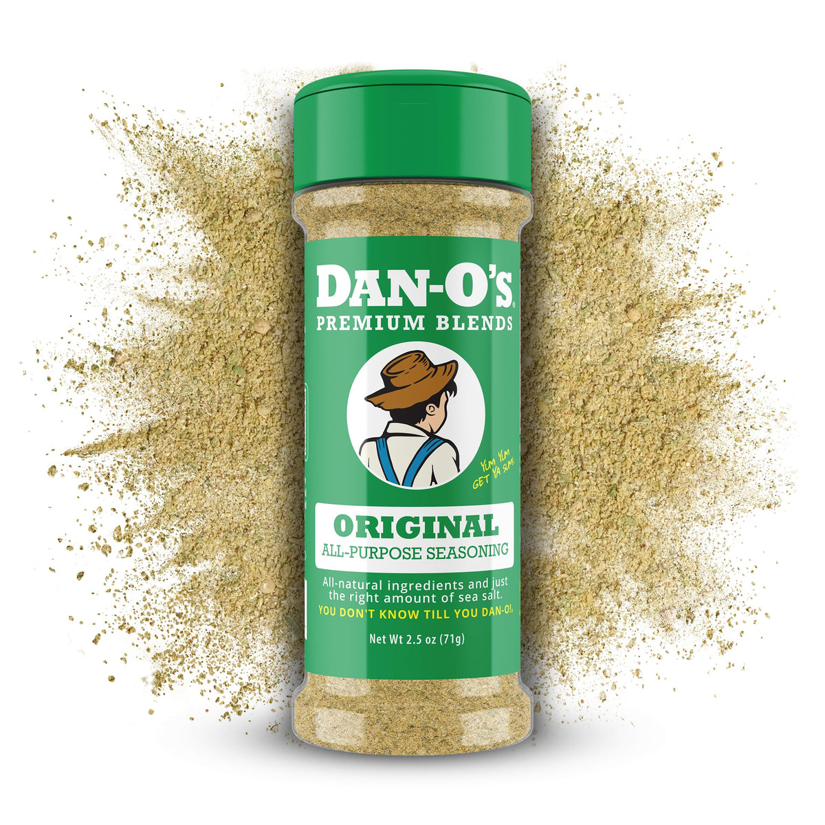 Dan-O's Original Seasoning 2.5 oz bottle for versatile all-purpose flavor.