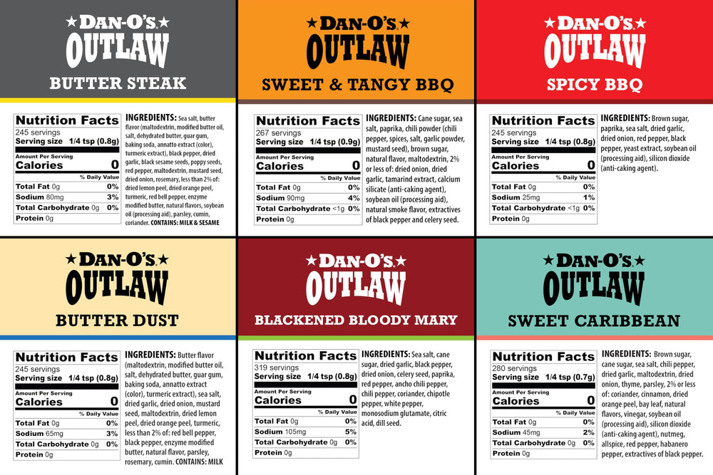 Dan-O's Outlaw Grilling Setup image illustrating seasoning during a grill session