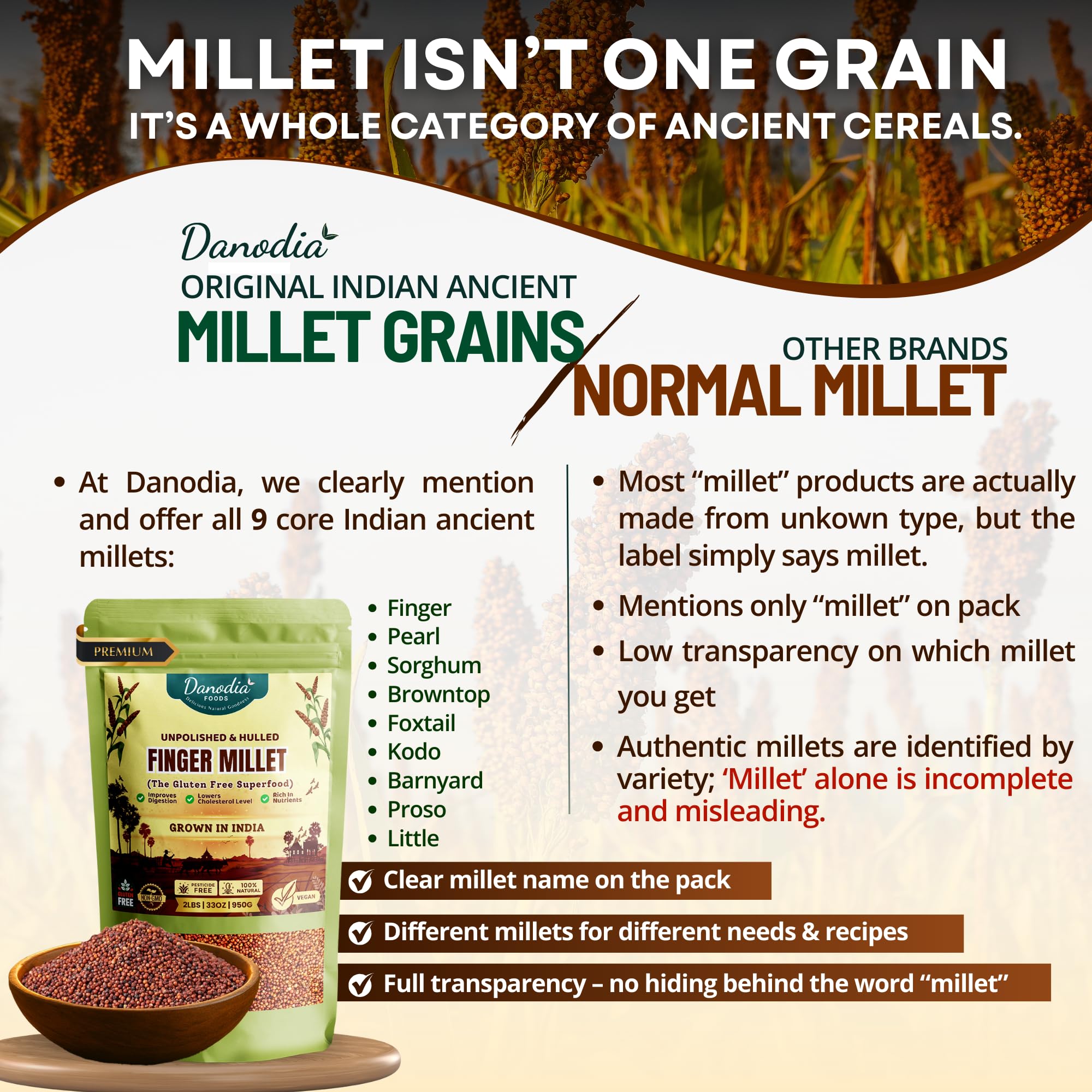 Rinse and soak with Danodia Foxtail Millet for softer texture.