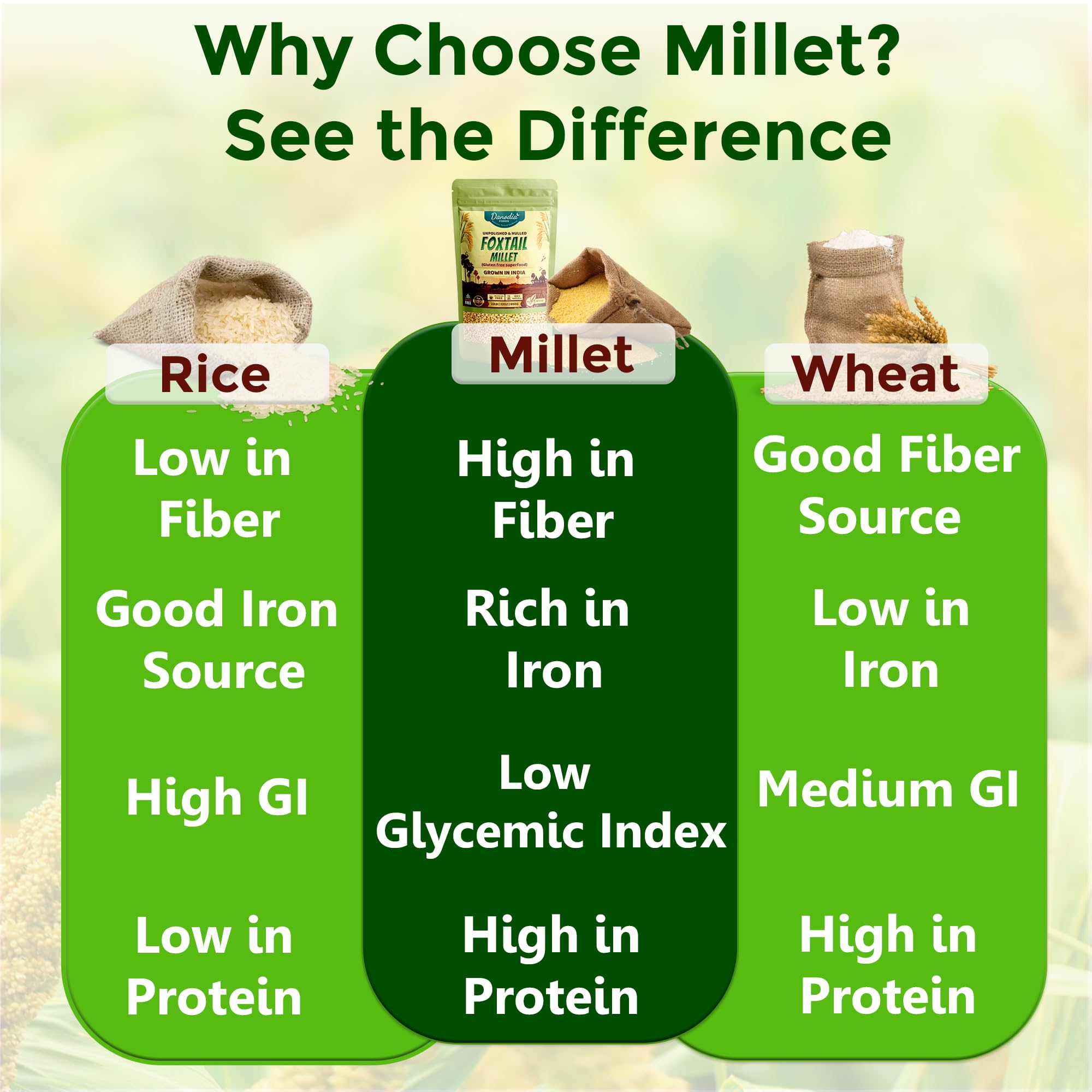 Danodia Foods Millet with yogurt sauce offers creamy contrast and savory balance