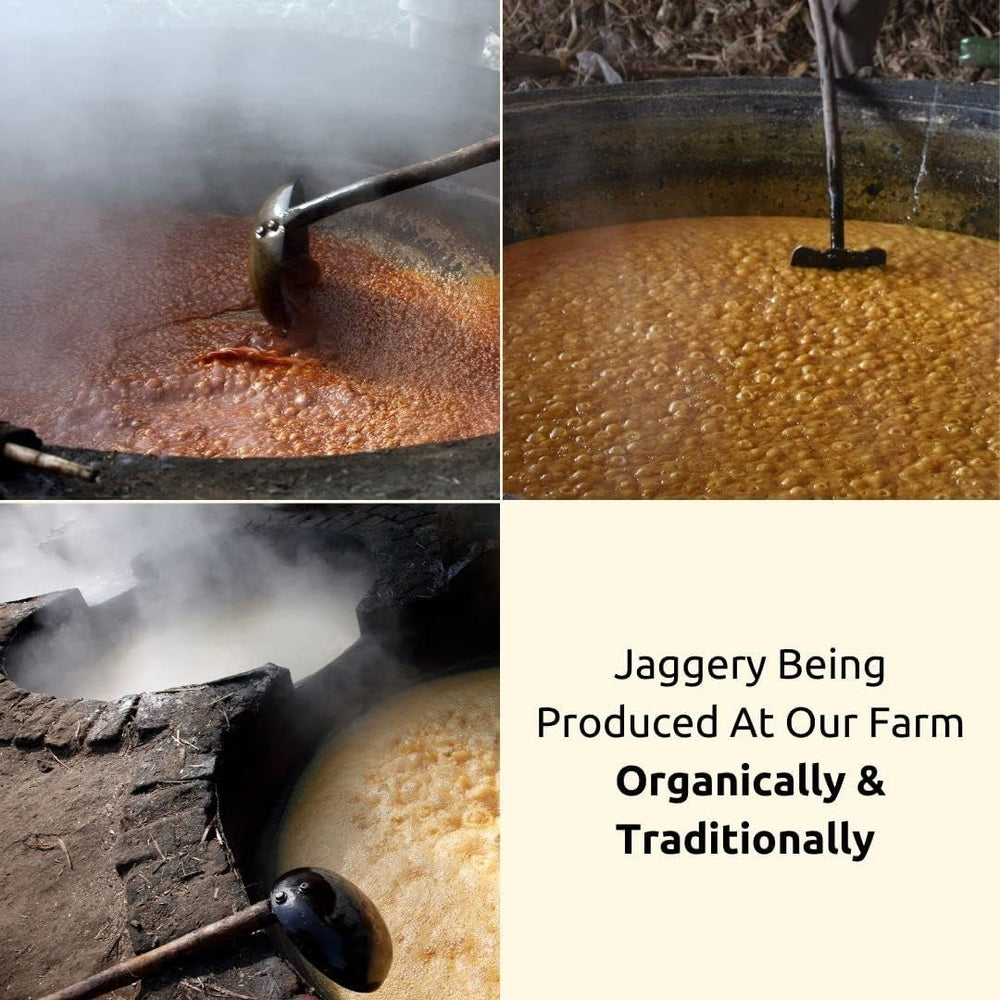 Danodia Foods jaggery cubes melting into hot coffee for natural caramel notes.