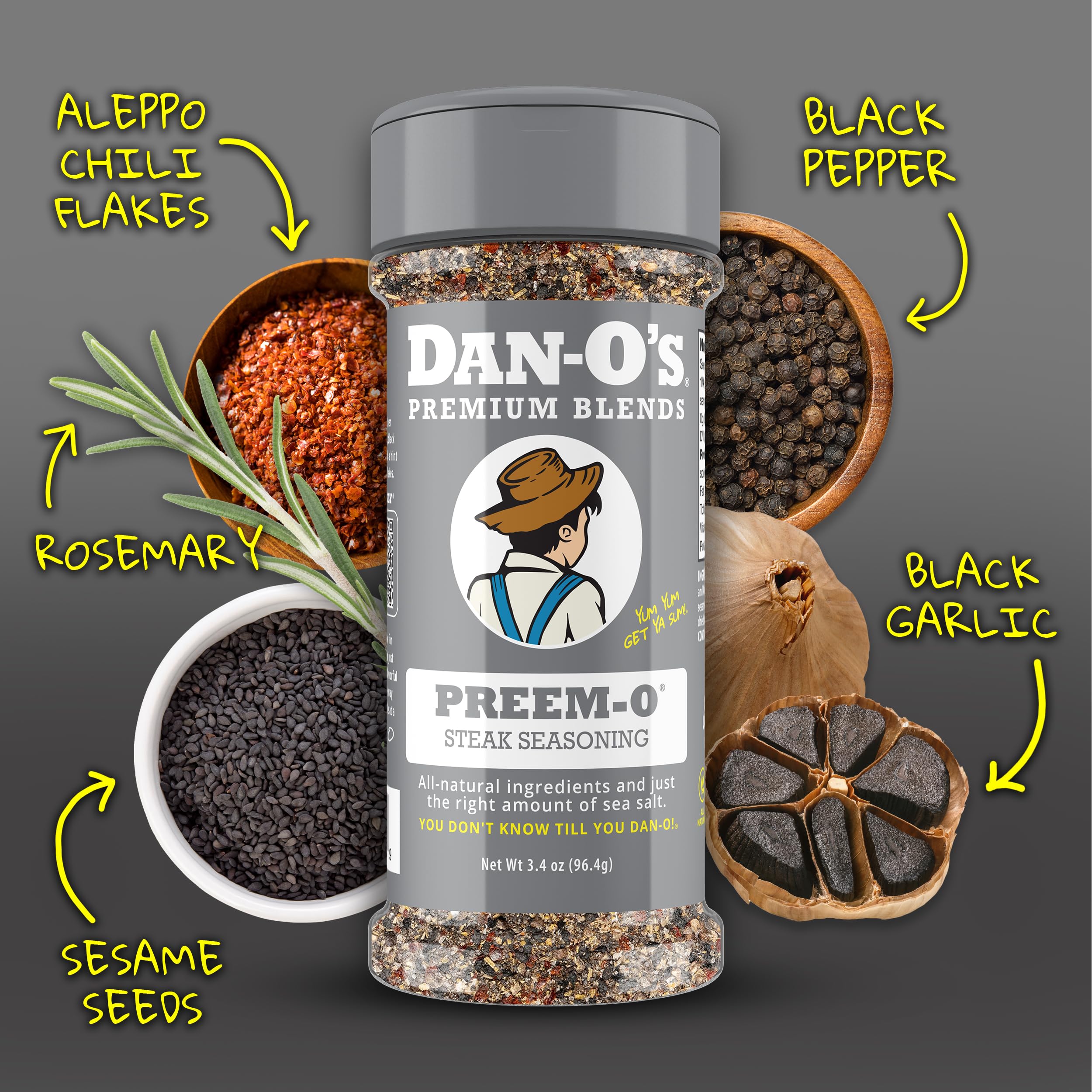 Dan-O's Cajun bottle tilted for bold, jambalaya-ready flavor