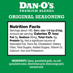 Dan-O's Cheesoning seasoning bottle adds savory cheese notes to dishes.