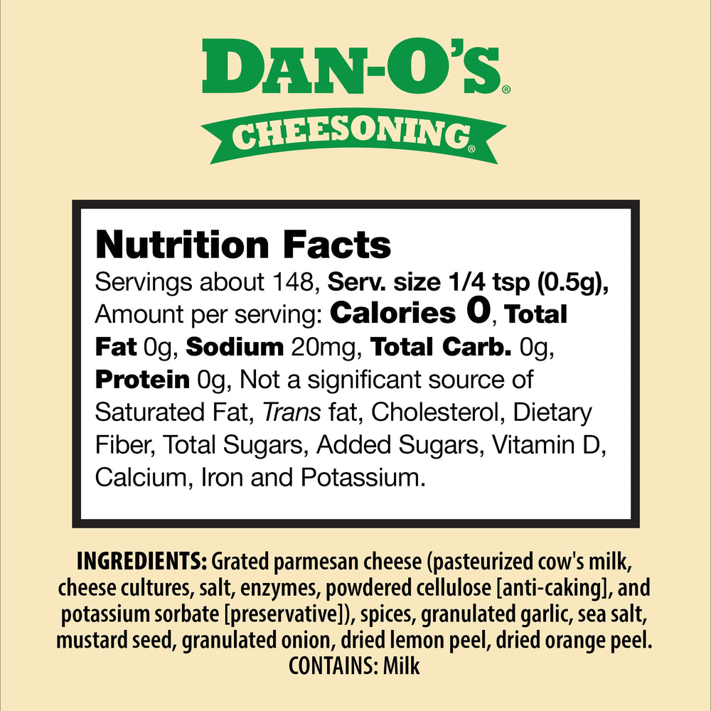 Dan-O's Italian-O seasoning bottle brings vibrant herb-forward Italian flair.