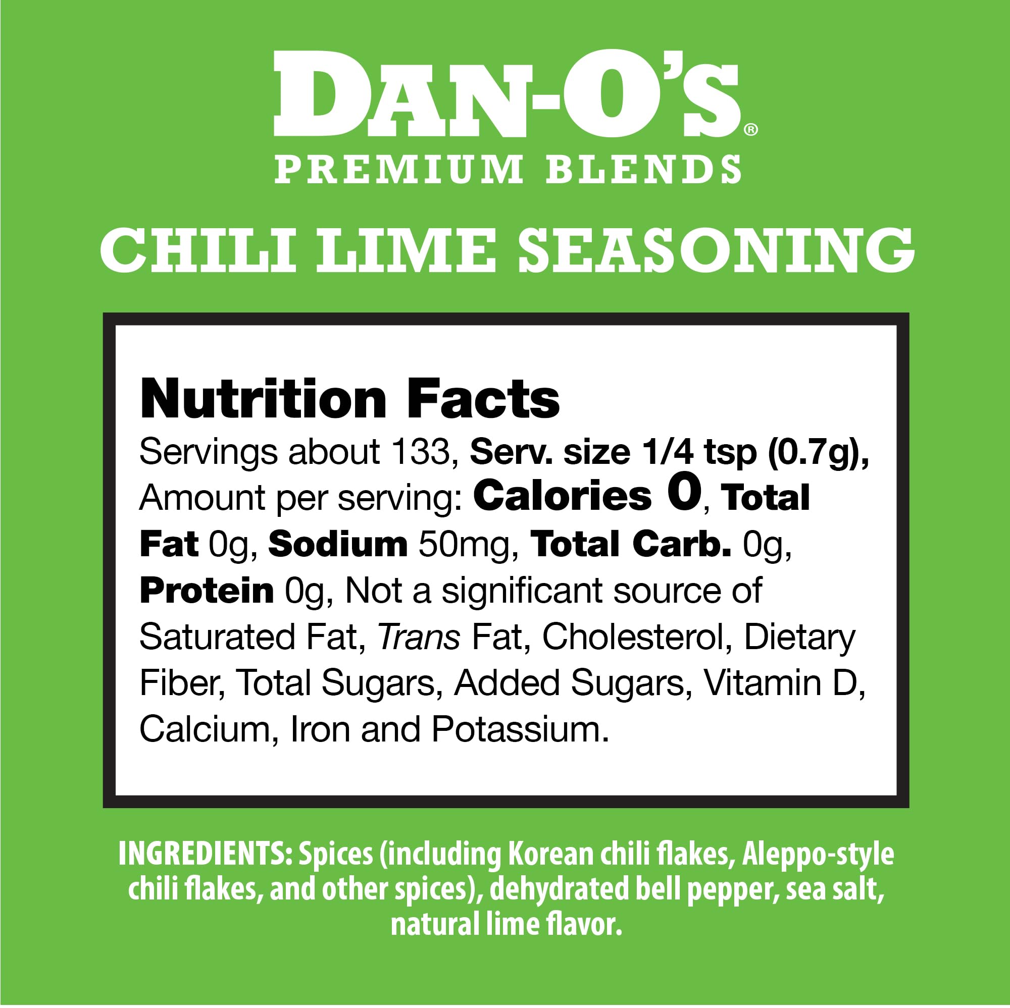 Dan-O's Chili Lime shaker dispensing quick, even seasoning for meals.