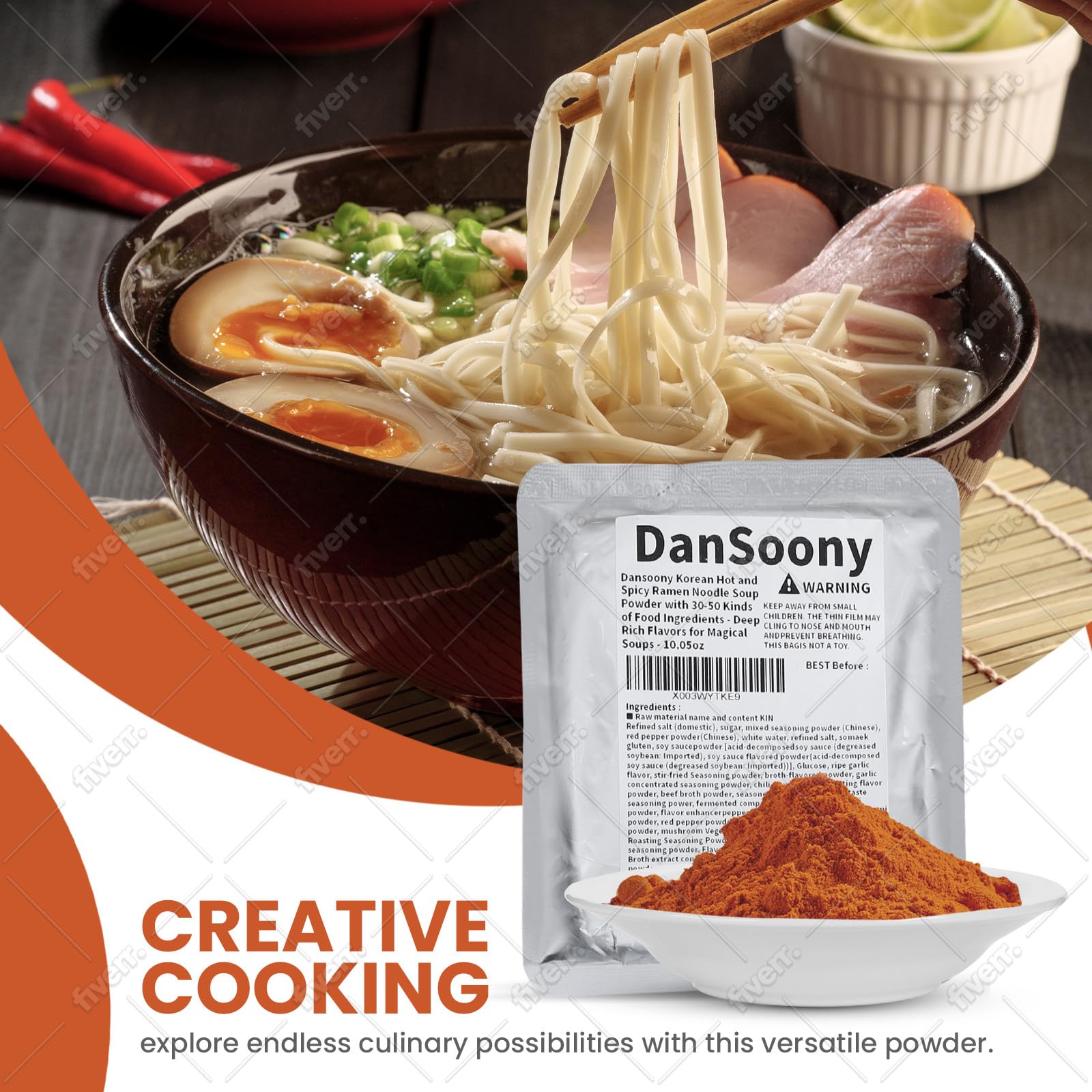 DanSoony 10 oz packaging on a pantry shelf for versatile flavor