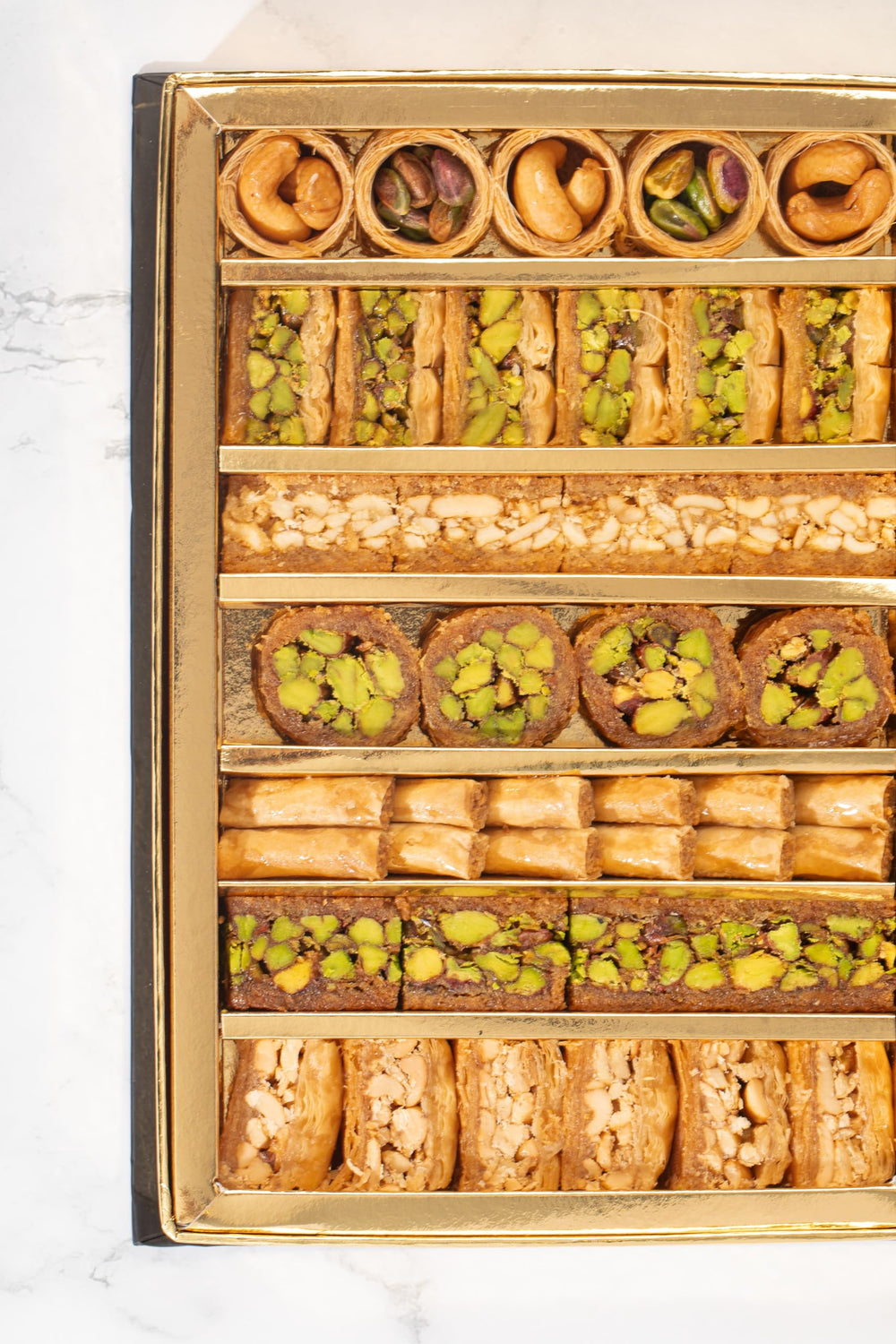 DAR BAKLAVA Nutlava packaging detail highlights all-natural ingredients and no artificial colors