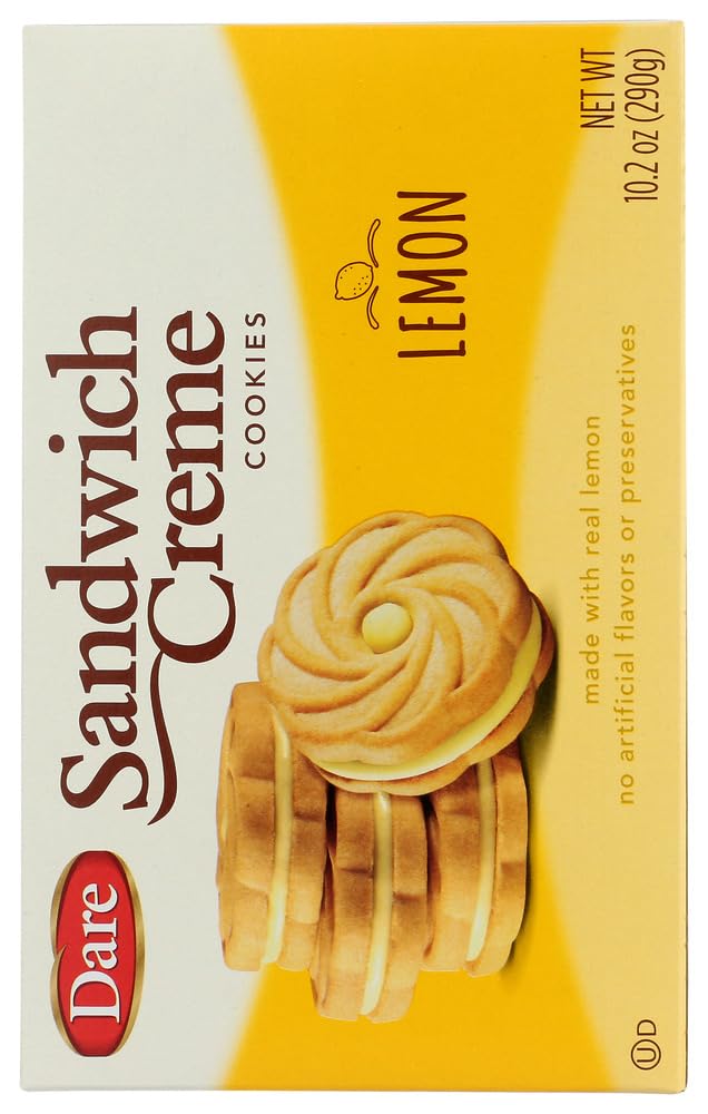Dare Creme Cookies Lemon multipack stacked, convenient for sharing