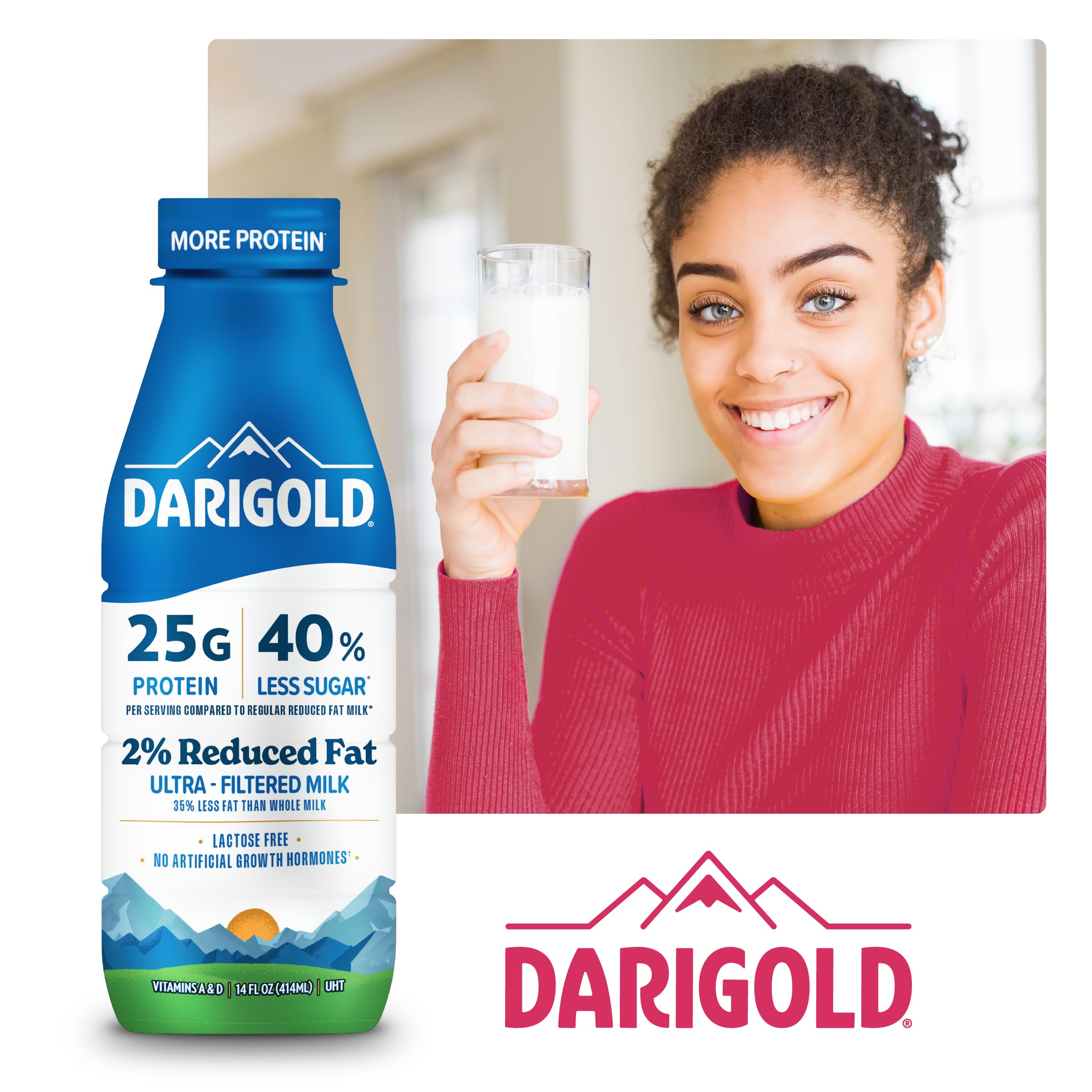 Darigold FIT nutrition panel featuring calcium and vitamin D for daily nutrition.