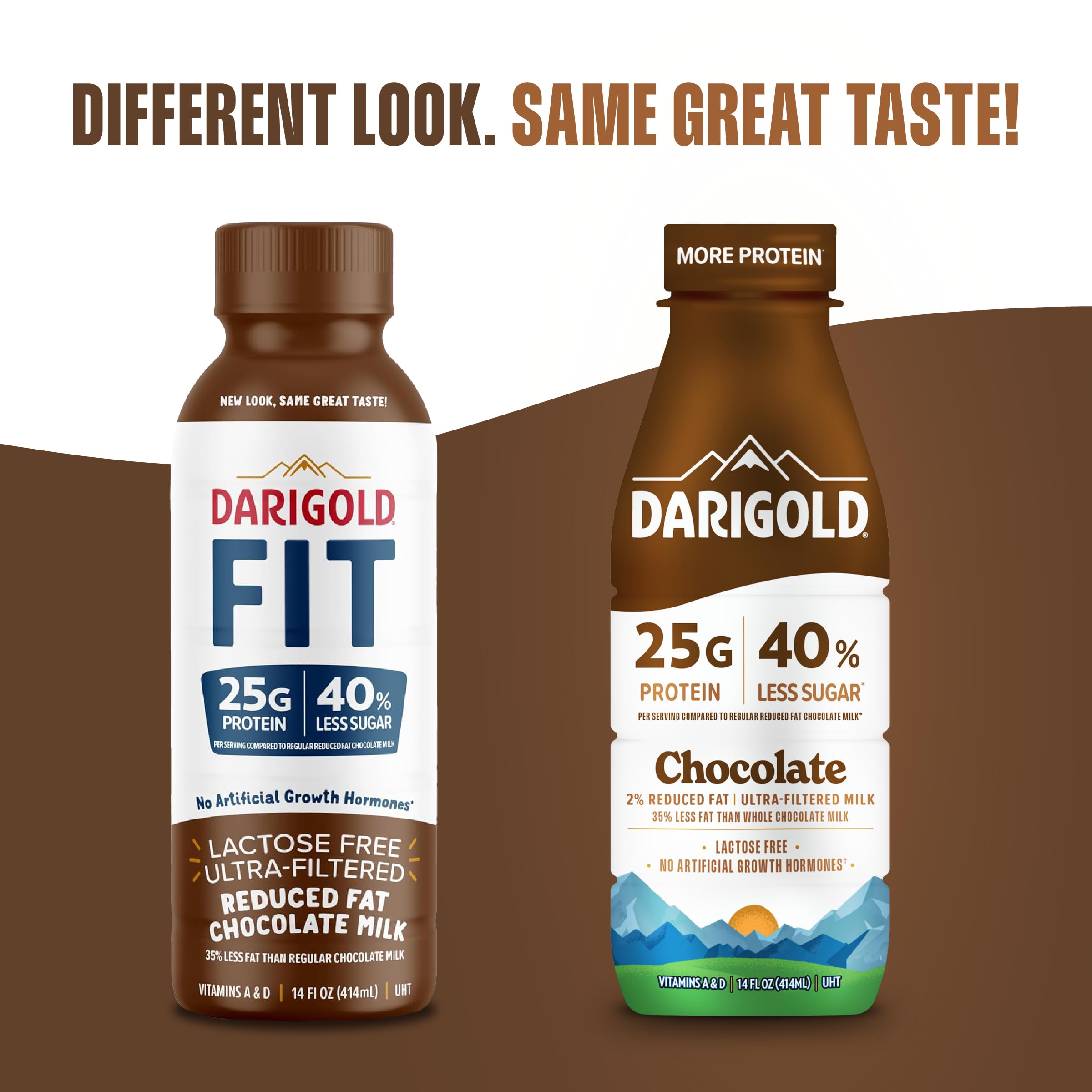 Darigold nutrition facts label closeup with protein and minerals.