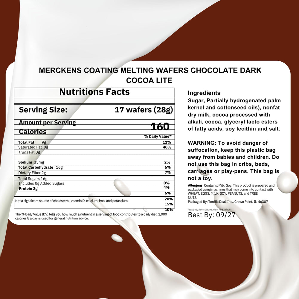 Dark Chocolate Melting Wafers melt evenly for dipping fruits and pretzels