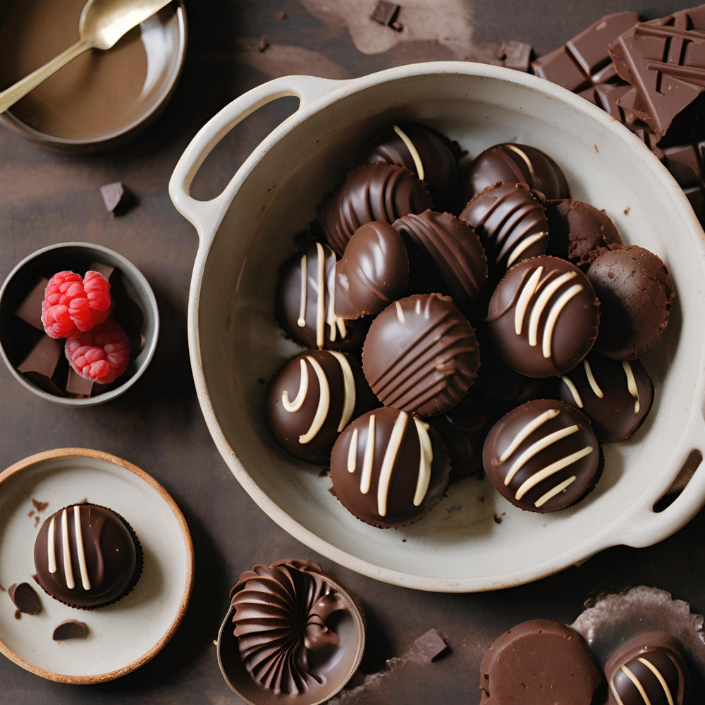 Dark Chocolate Melting Wafers create smooth texture for dessert toppings