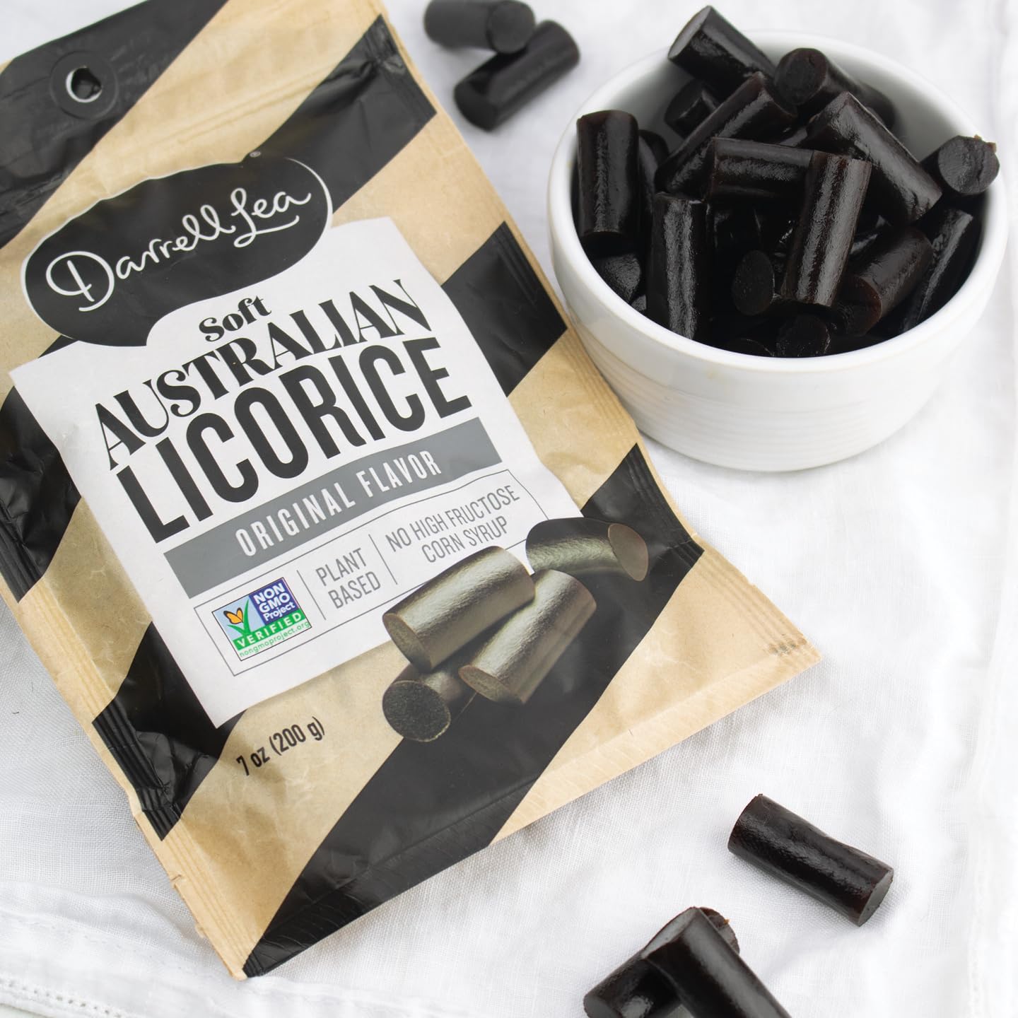 Darrell Lea 20 ounce bag packaging for convenient snacking on the go