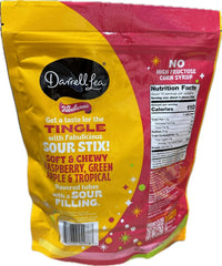 Close-up of Darrell Lea Fabulicious Stix tangy texture, a tasty treat.
