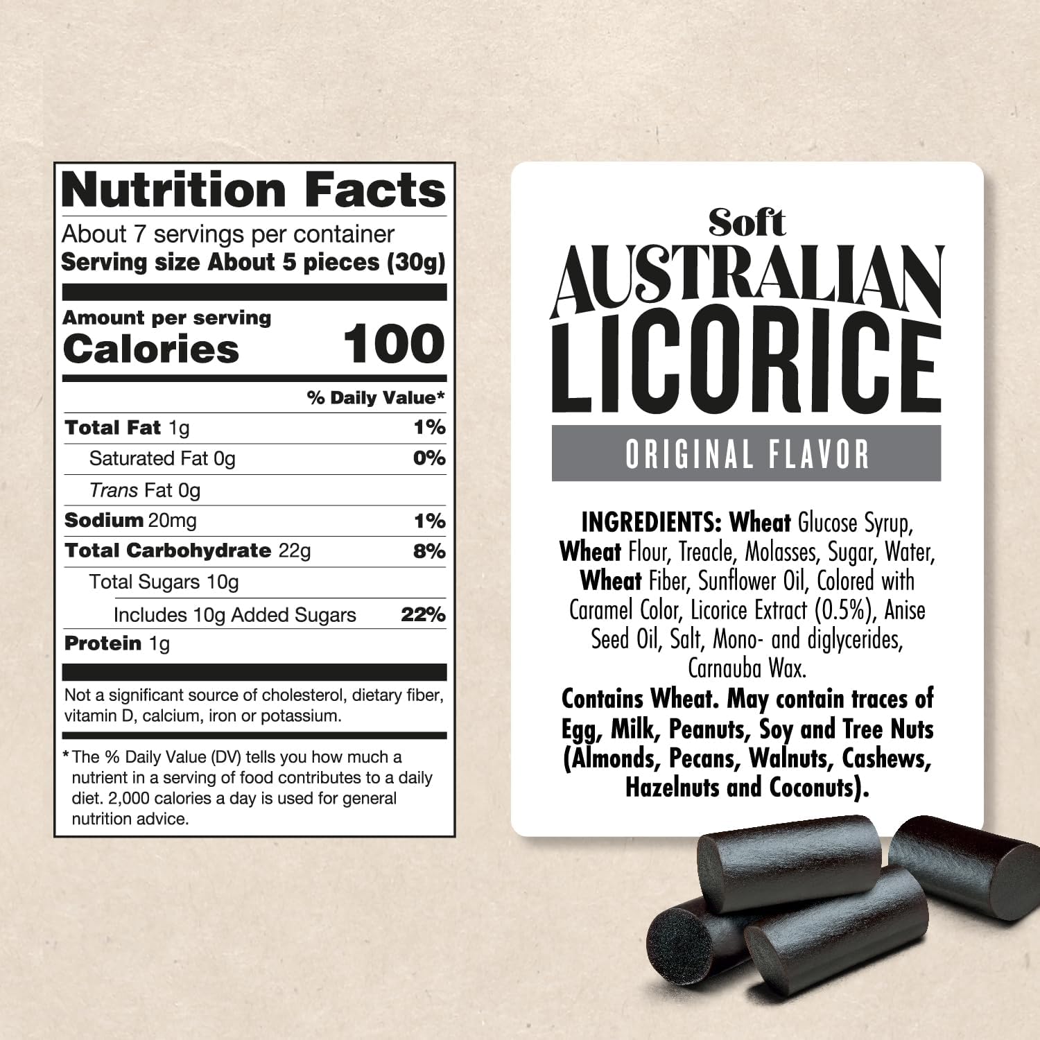 Two-pack Darrell Lea licorice displayed, ideal for sharing