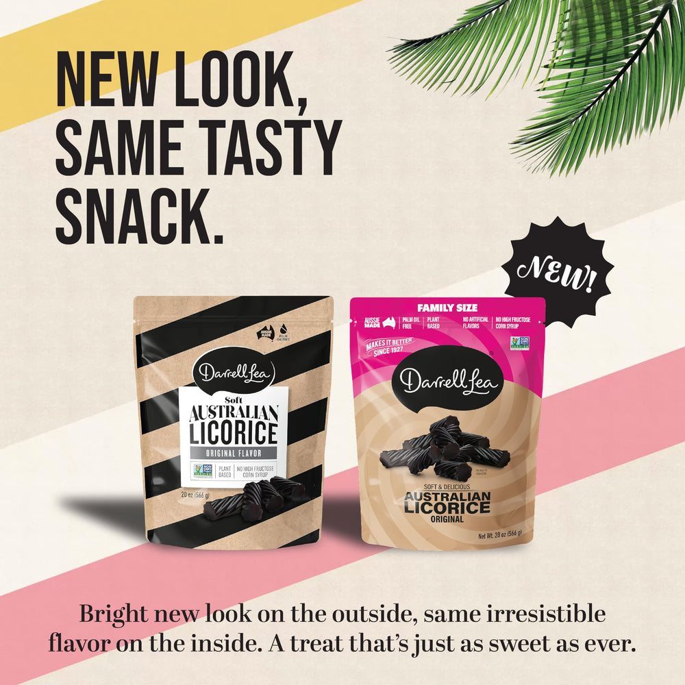Darrell Lea soft chewy licorice bites ready for everyday snacking