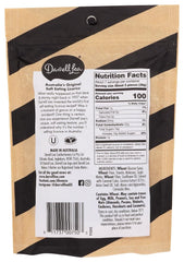 Closeup of Darrell liquorice reveals smooth texture and glossy finish for nibbling