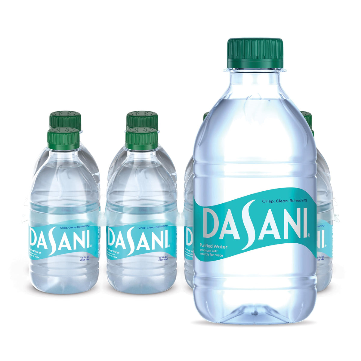DASANI purified water bottle with minerals delivers a crisp taste for everyday hydration.