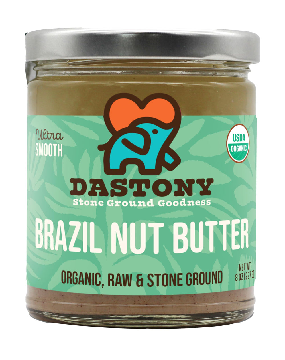 Dastony Brazil Nut Butter jar showing single-ingredient purity for keto-friendly snacking