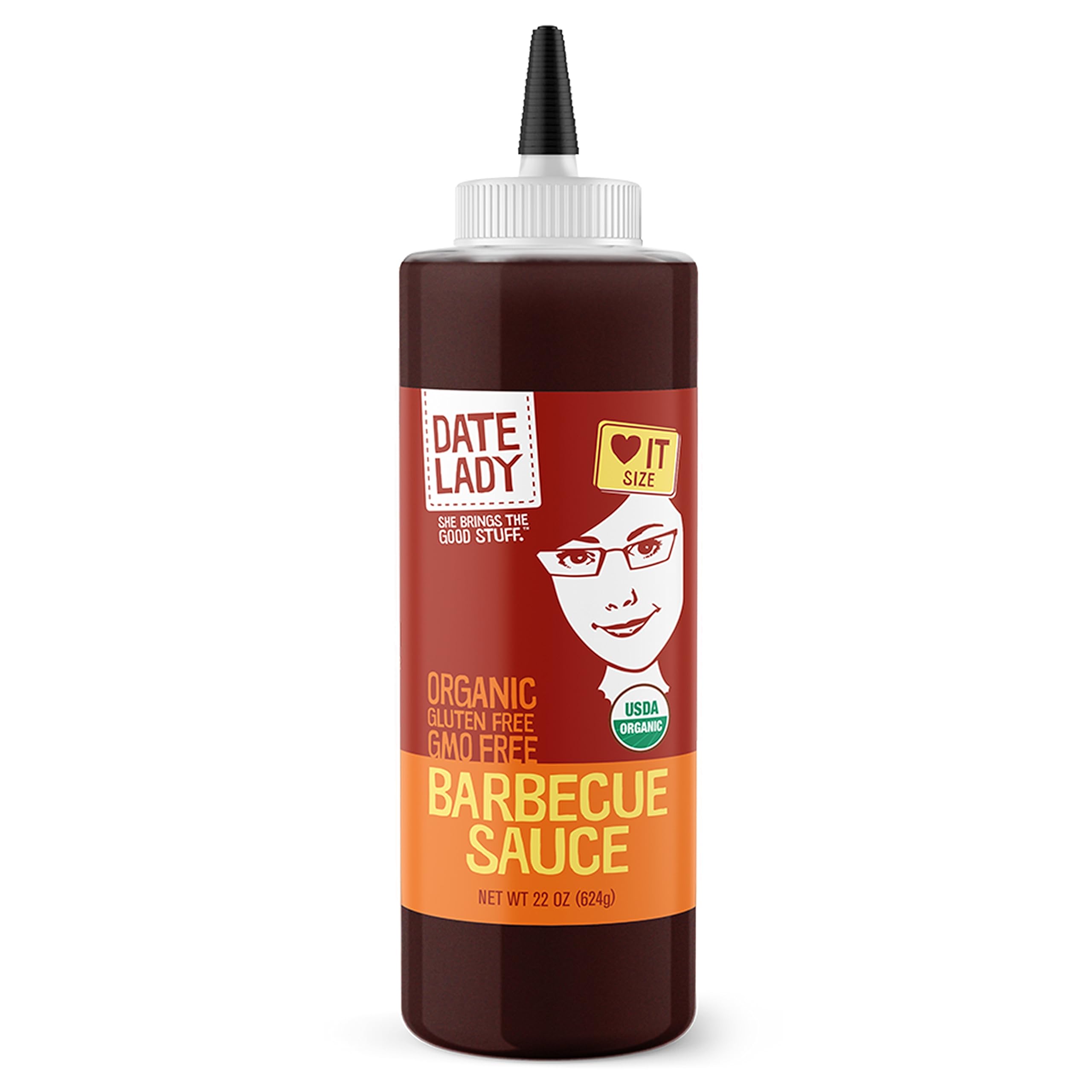 Date Lady BBQ sauce bottle with smoky date-sweet glaze for grilling