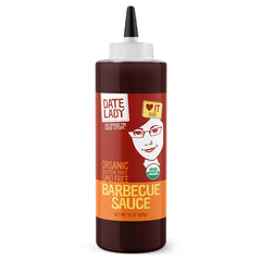 Date Lady BBQ sauce bottle with smoky date-sweet glaze for grilling