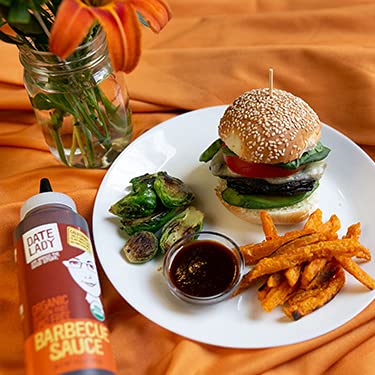 Date Lady BBQ Sauce dipping plate ready for snacks