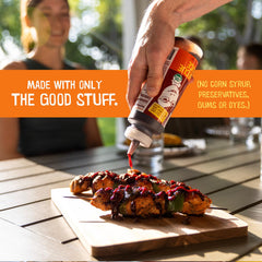 Date Lady BBQ sauce glaze on pork ribs with natural sweetness