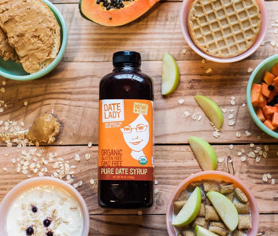 Date Lady Organic Date Syrup nutrition panel highlights minerals.