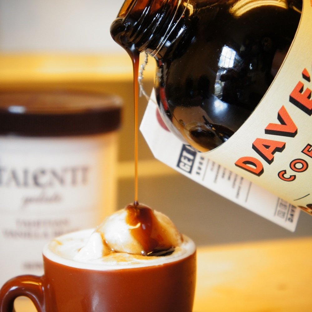 Dave's Coffee syrup used in baking and cocktails to unlock versatile sweetness.