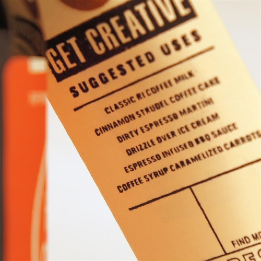 Dave's Coffee syrup drizzled on ice cream for a rich, dessert-ready finish.